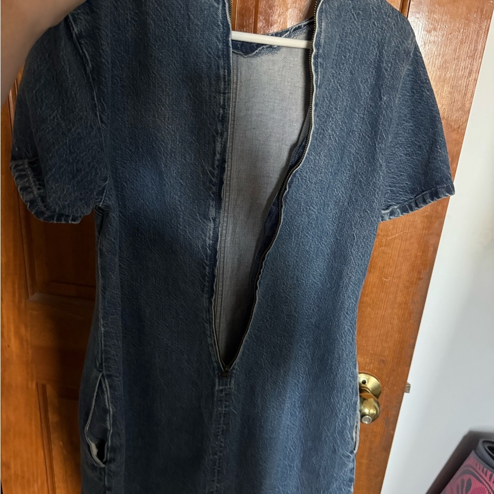 Abercrombie Light Wash Denim Mini Dress - Picture 3 of 4